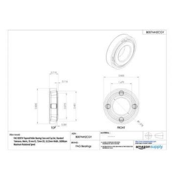 FAG NTN JAPAN BEARING FAG 30207A Tapered Roller Bearing Cone and Cup Set, Standard