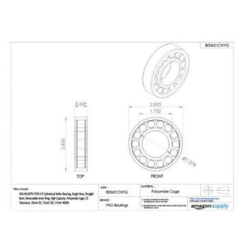 FAG NTN JAPAN BEARING FAG NU207E-TVP2-C3 Cylindrical Roller Bearing, Single Row, Straight