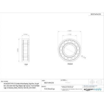 FAG NTN JAPAN BEARING FAG NJ2207E-TVP2-C3 Cylindrical Roller Bearing, Single Row,