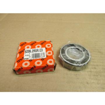 NIB FAG 6206 2RSR C3 BEARING DOUBLE RUBBER SHIELD 62062RS R 30x62x16 mm NEW