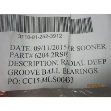 10 NEW FAG 6204.2RSR.C3 BALL BEARING 20MM ID 47MM OD 14MM HT