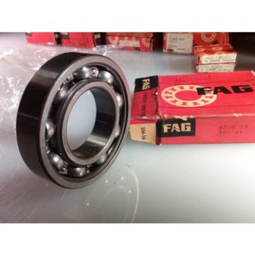 FAG 6209-C3 DEEP GROOVE BALL BEARING, SINGLE ROW, OPEN, STEEL CAGE, C3 CLEARA...