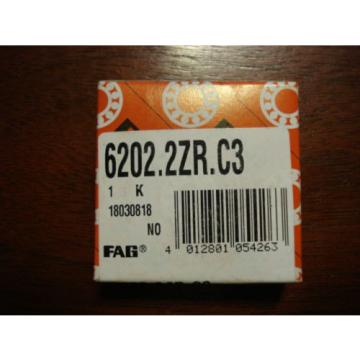 FAG Shielded Deep Groove Ball Bearing 15mm x 35mm x 11mm 6202.2ZR.C3 /8650eHE0