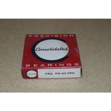 ** CONSOLIDATED PRECISION NTN JAPAN BEARING FAG KA-30 CPO NEW IN BOX (A)