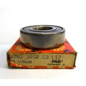 FAG BEARING, PART NO. 6202 2RSR C3 L12, 1K 118640, 15 X 35 X 11 MM