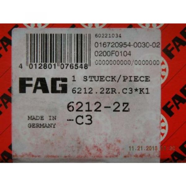 New FAG 6212-2Z-C3 NIB #3 image