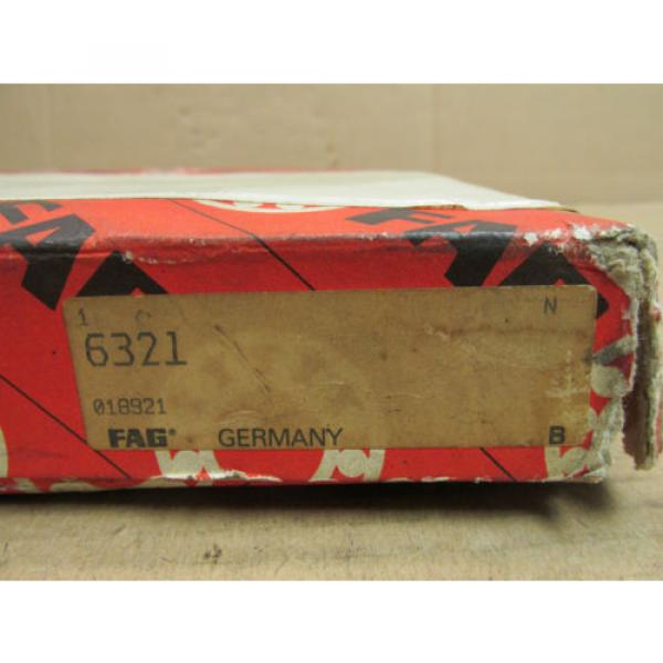 NIB FAG 6321 BEARING NO SHEILDS 6321 105x225x49 mm FACTORY SEALED NEW #4 image