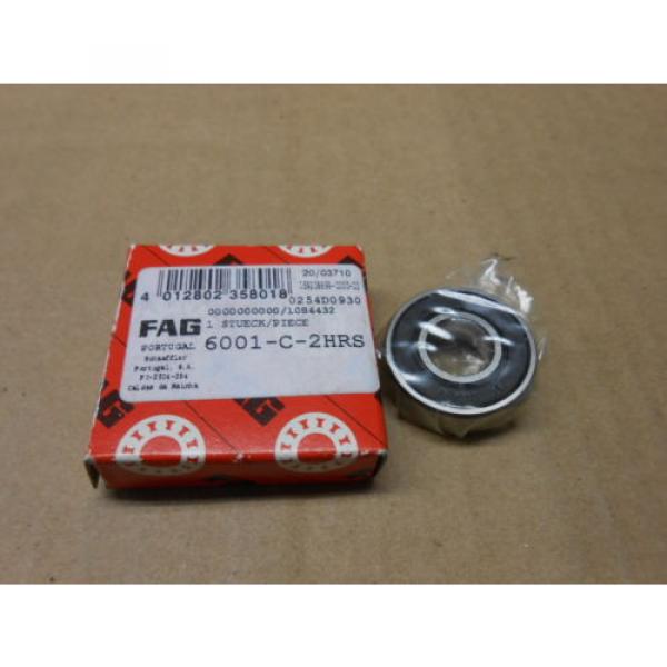 1 NIB FAG 6001-C-2HRS 6001C2HRS DEEP GROOVE BALL BEARING SEALED 12 X 28 X 8 #4 image