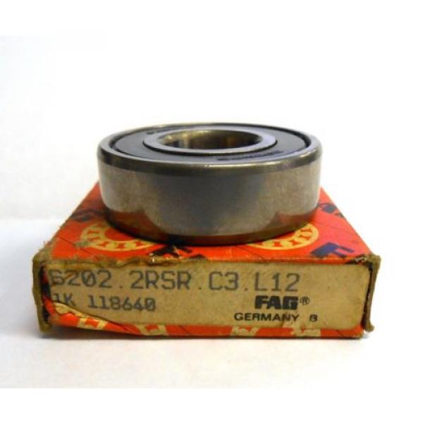 FAG BEARING, PART NO. 6202 2RSR C3 L12, 1K 118640, 15 X 35 X 11 MM #1 image