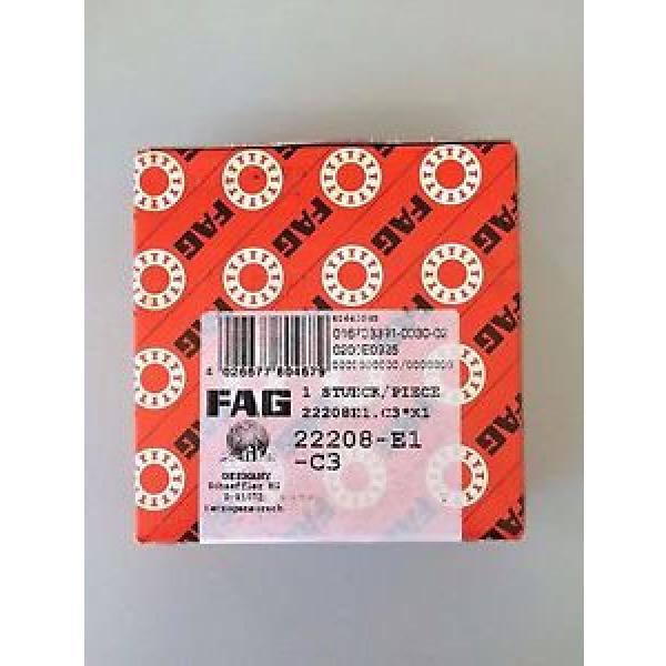 22208-E1-C3 - FAG BRAND - NEW IN BOX - FREE SHIPPING - SPHERICAL ROLLER BEARING #5 image