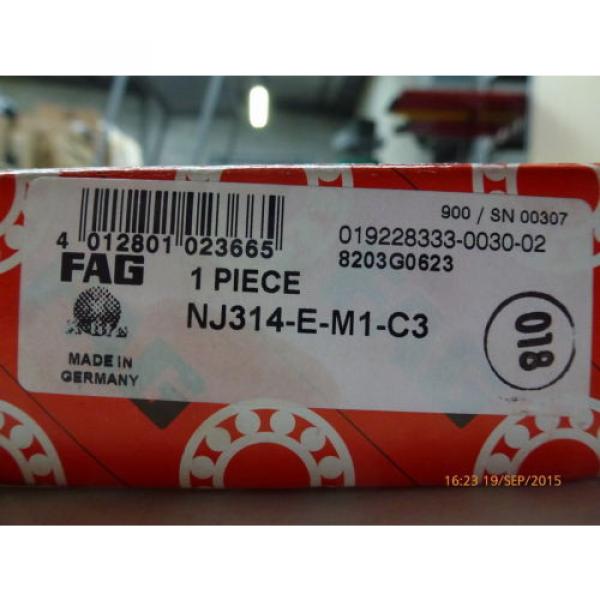 FAG NJ314-E-M1-C3 Bearing 8203G0623 70x130x55mm New #5 image